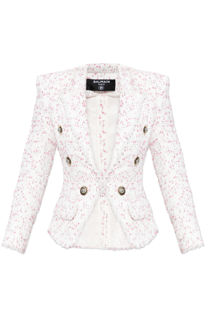 ボトムスその他 Balmain Lurex-Threaded Tweed Blazer Balmain double-breasted Tweed Blazer | Black | FARFETCH